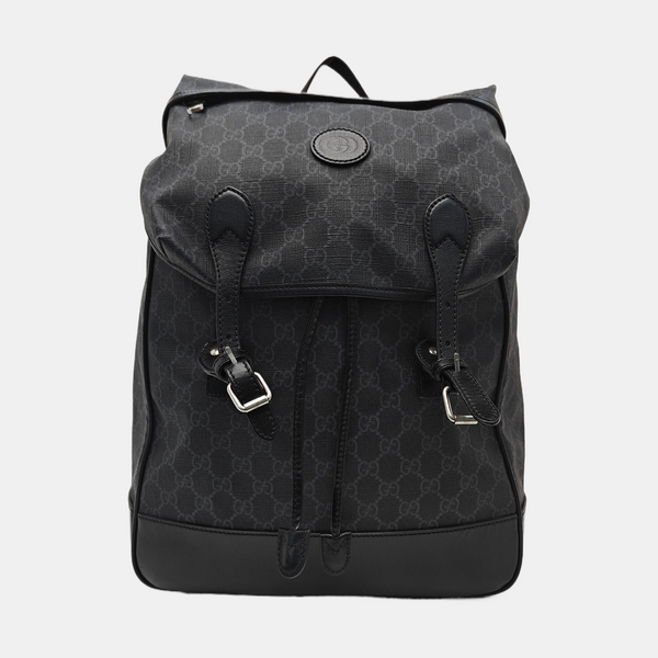 Retro Medium Monogram Coated Canvas Black