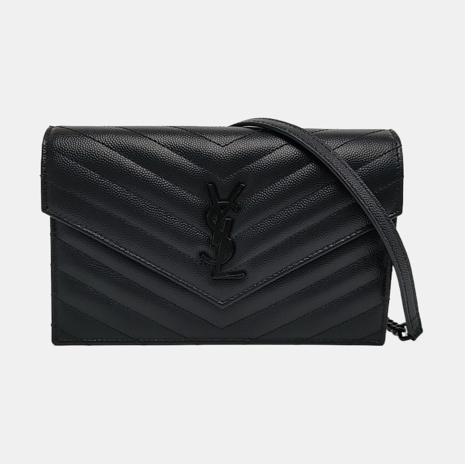 MONOGRAM WOC Chevron Calfskin Black