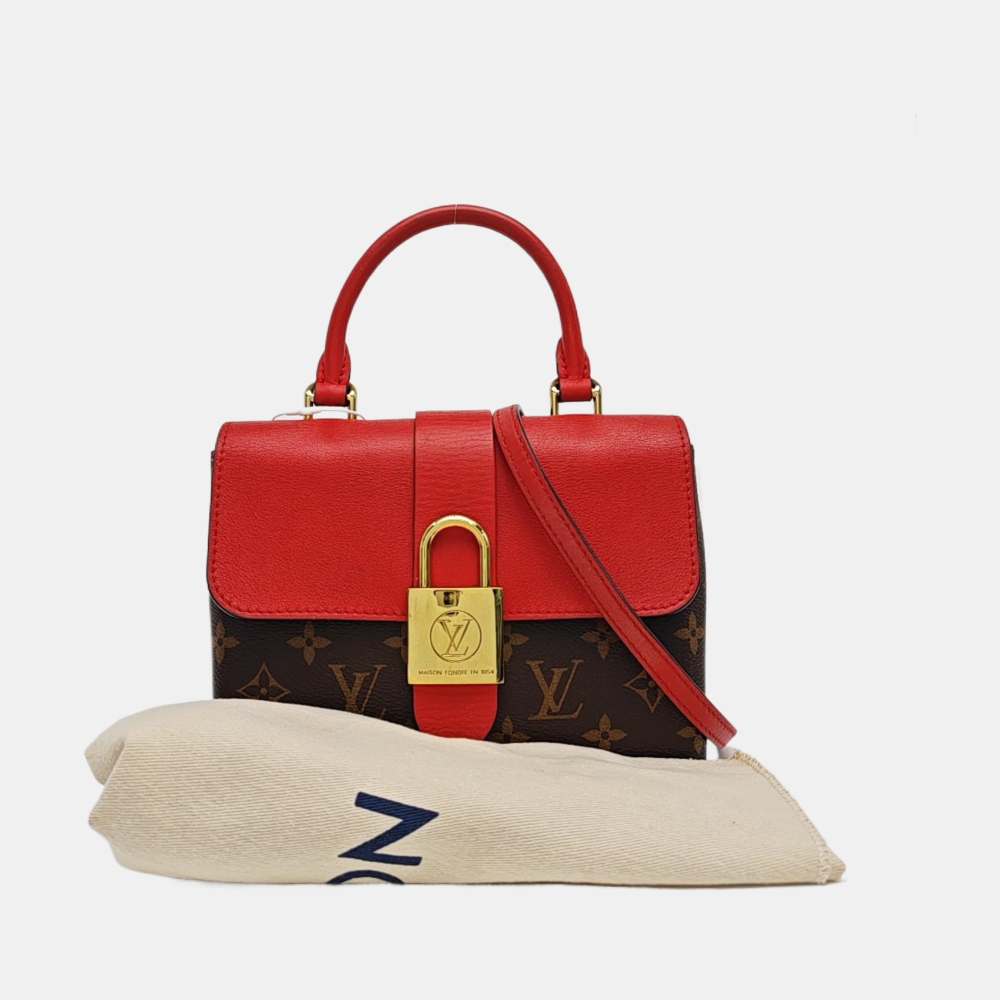 LOCKY BB Monogram Coated Canvas Red