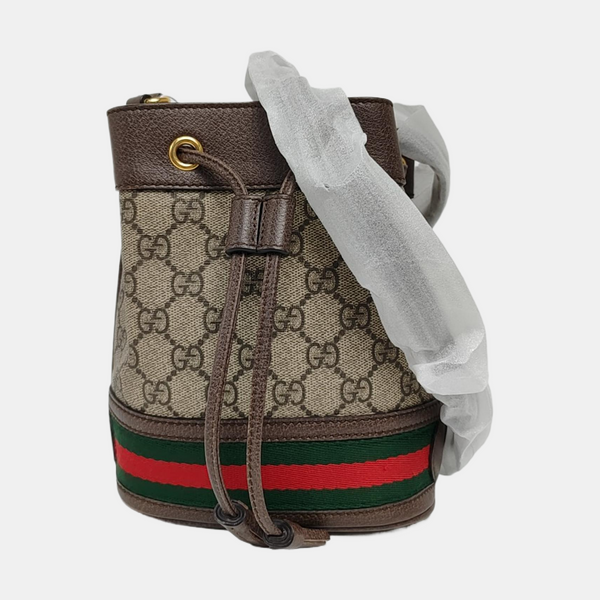 Ophidia Mini Monogram Coated Canvas Beige