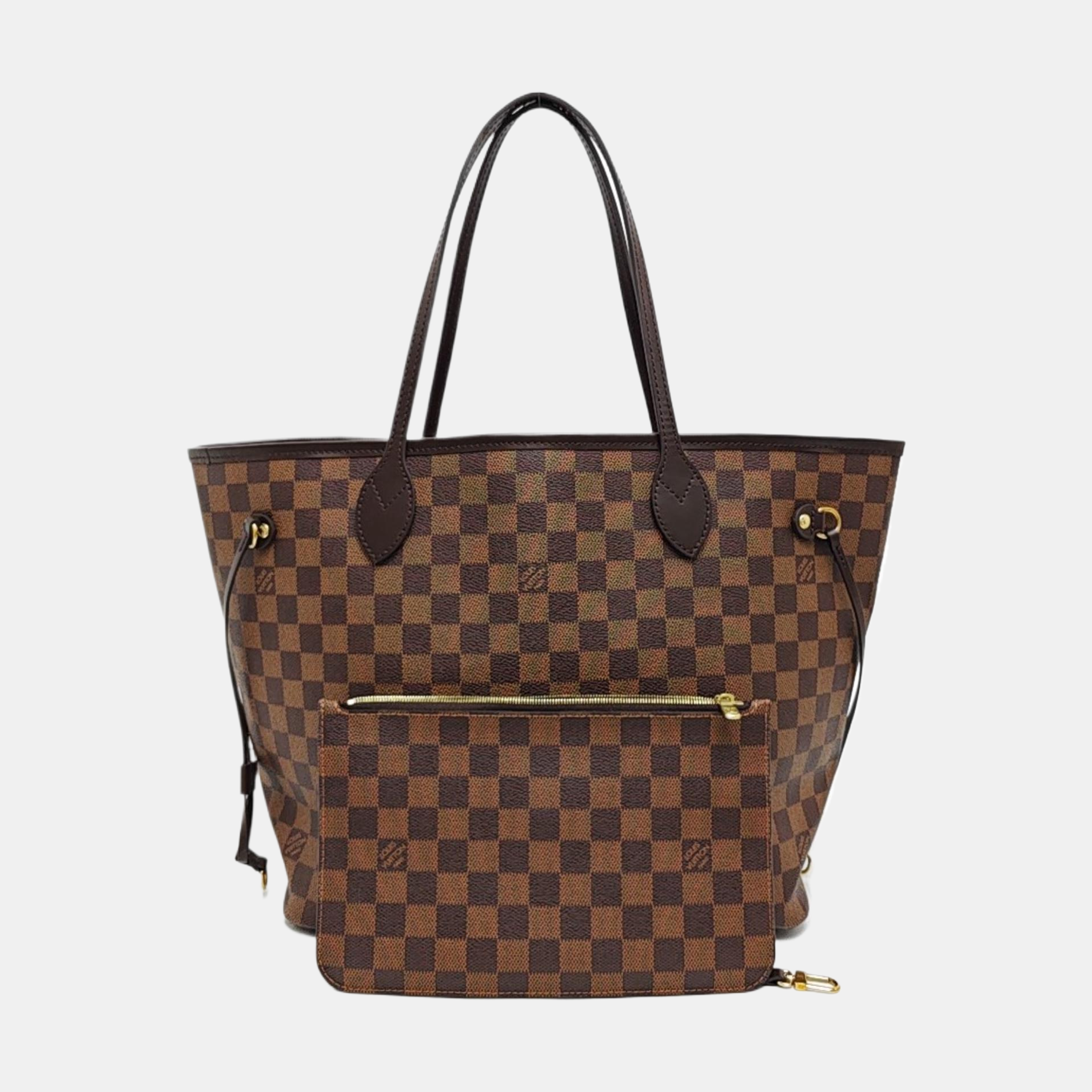 NEVERFULL MM Damier Ebene Coated Canvas Brown