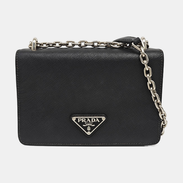 Calfskin Shoulder Bag Black