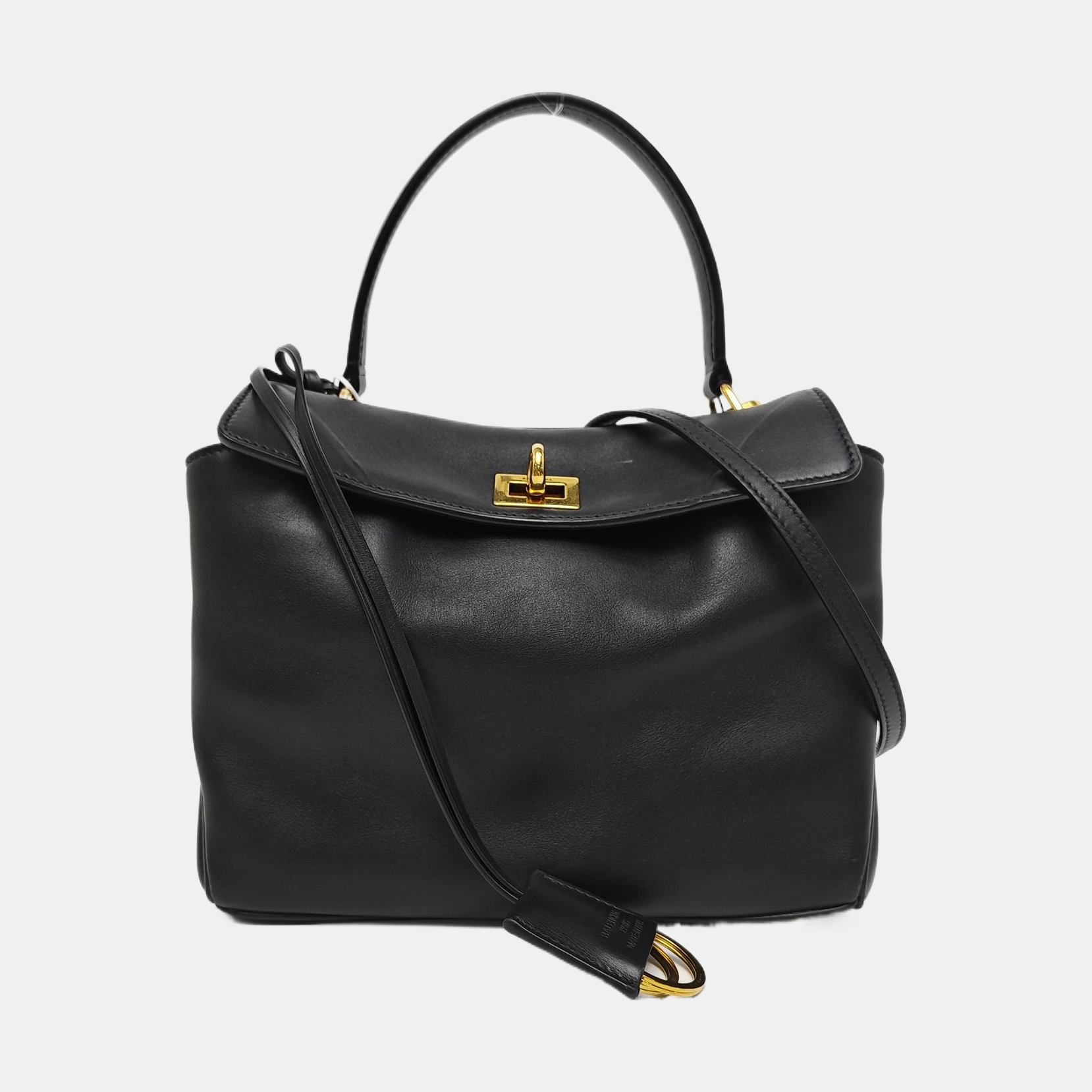 Calfskin Shoulder Bag Mini Black