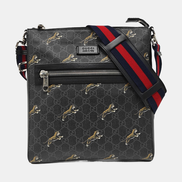 GG Supreme Monogram Coated Canvas Black