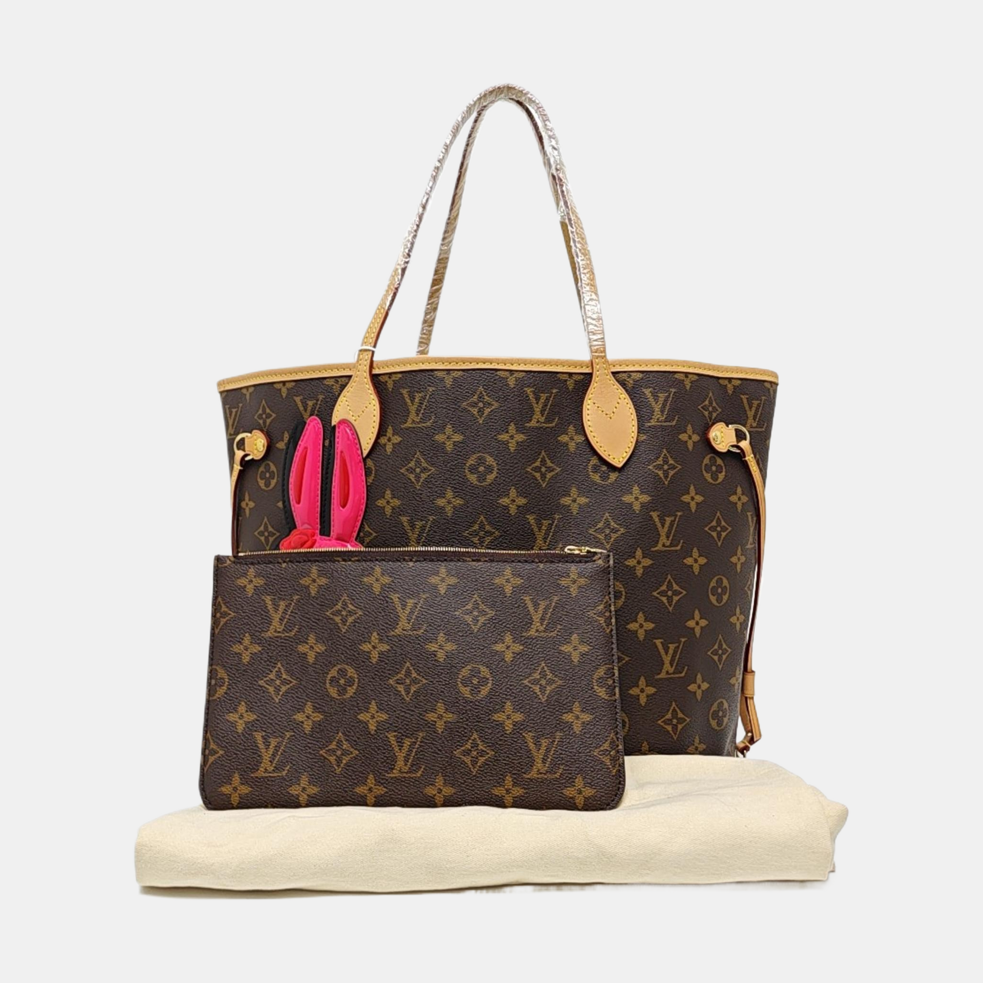 NEVERFULL MM Monogram Coated Canvas Brown
