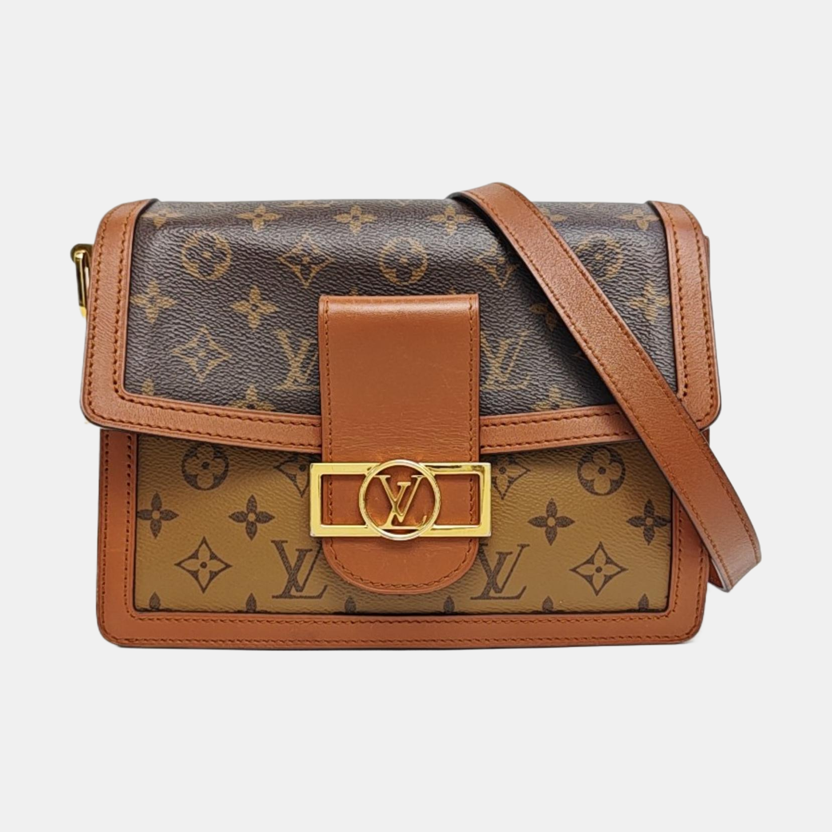 DAUPHINE MM Monogram Coated Canvas Brown