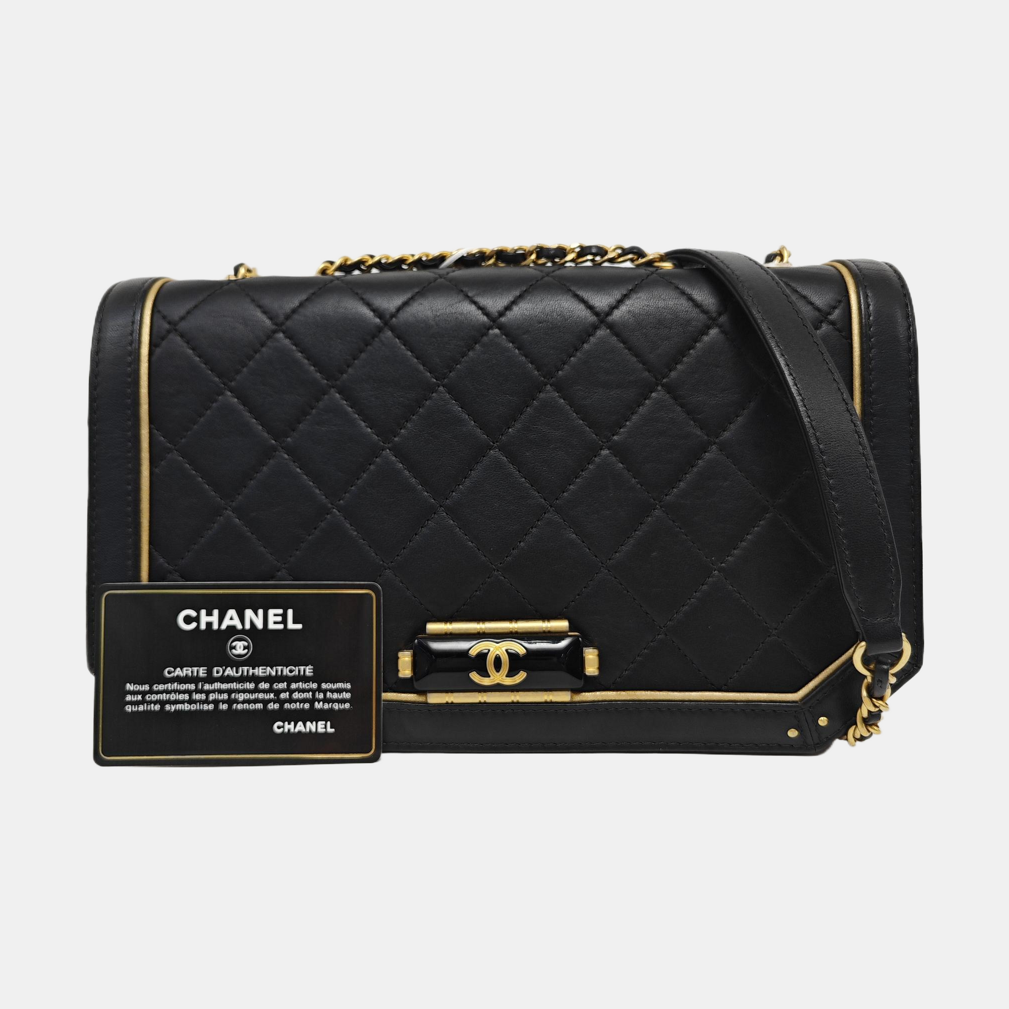 Quilted Lambskin Black
