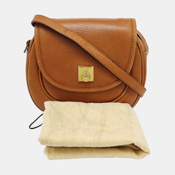 Calfskin Shoulder Bag Brown
