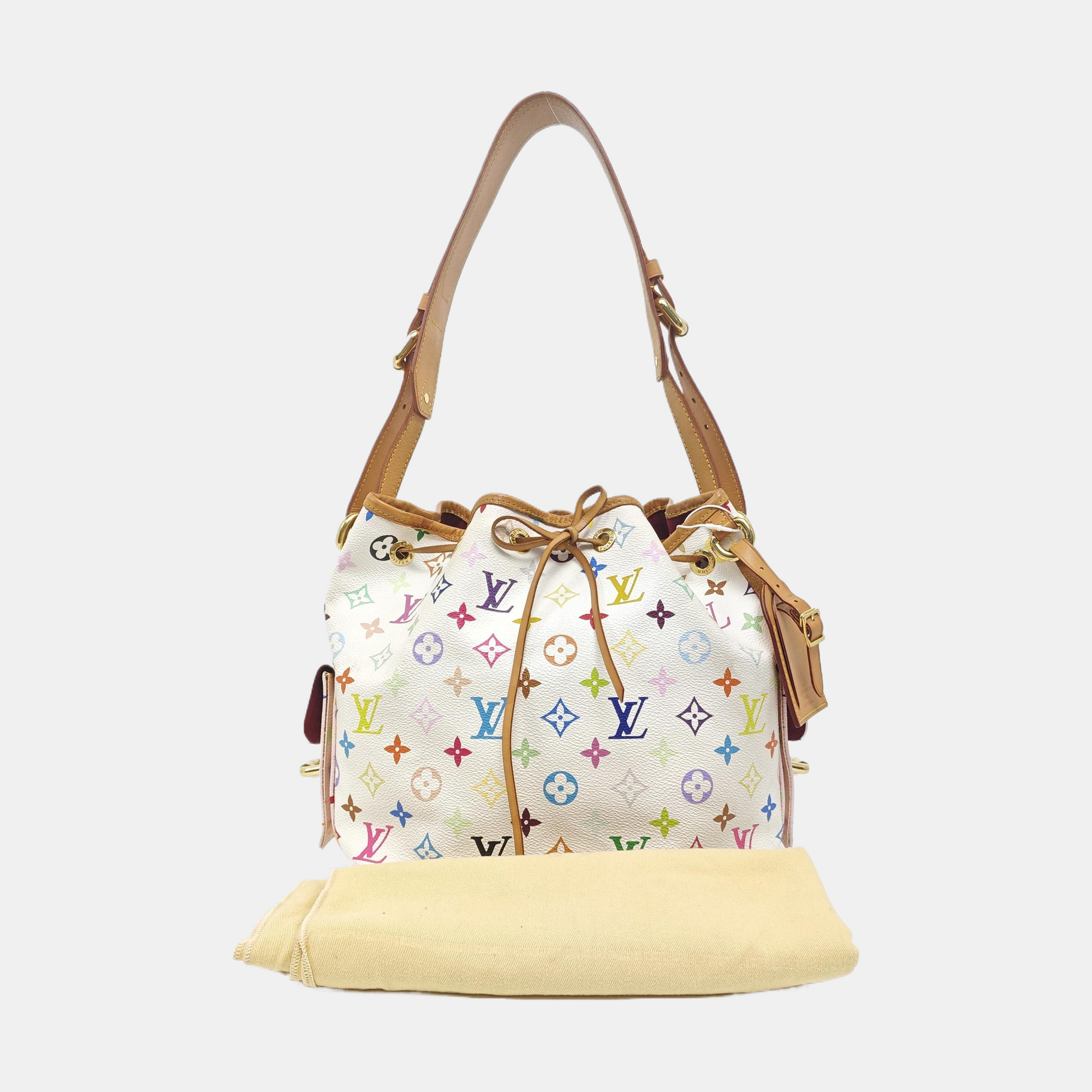 NÉONOÉ MM Monogram Coated Canvas White