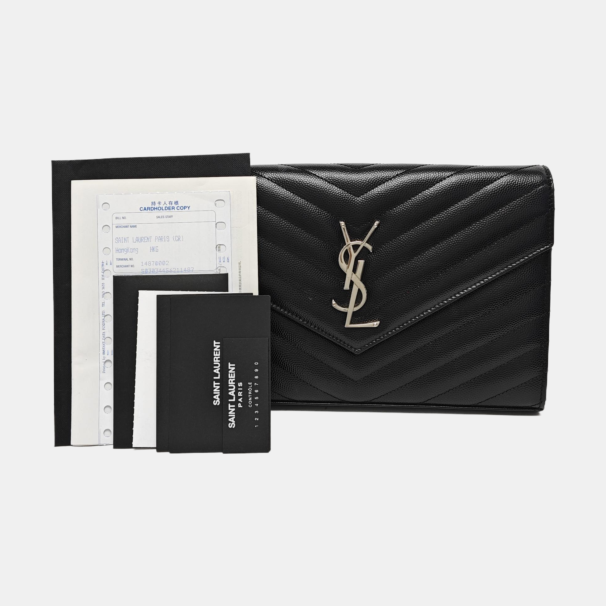 MONOGRAM Medium Chevron Calfskin Black