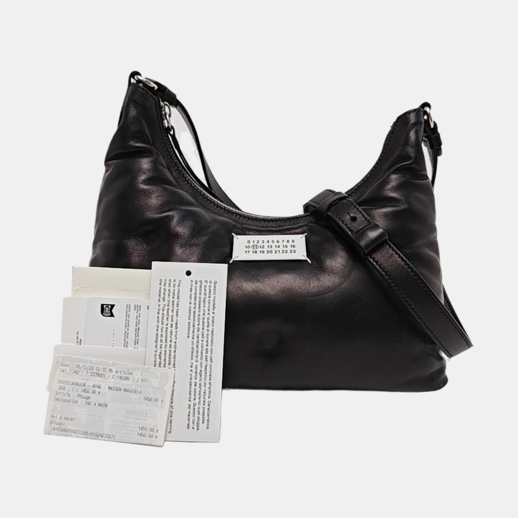 Quilted Leather Shoulder Bag Black