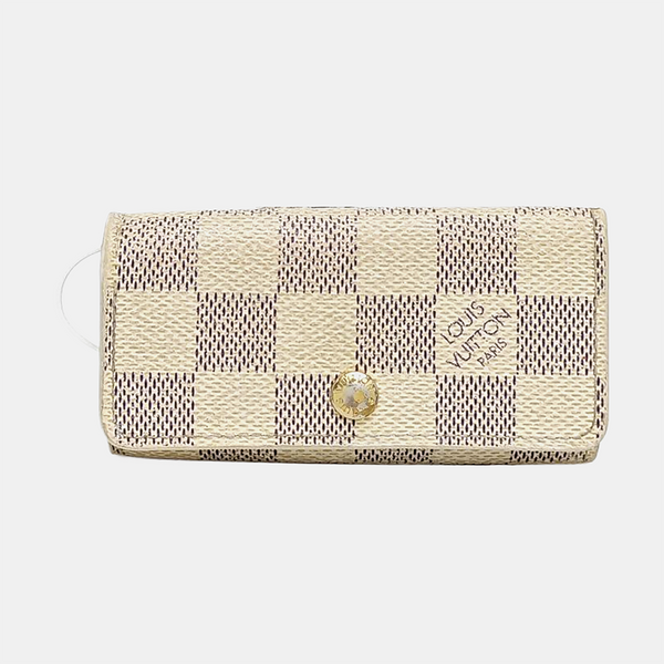 Damier Azur Coated Canvas Key Pouch White