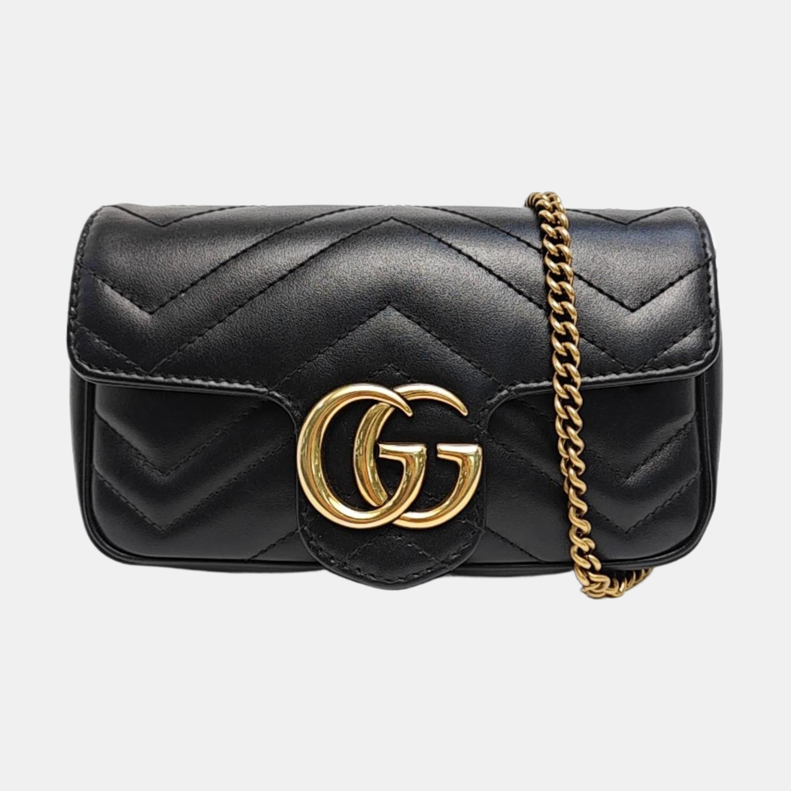 GG Marmont Mini Quilted Calfskin Black