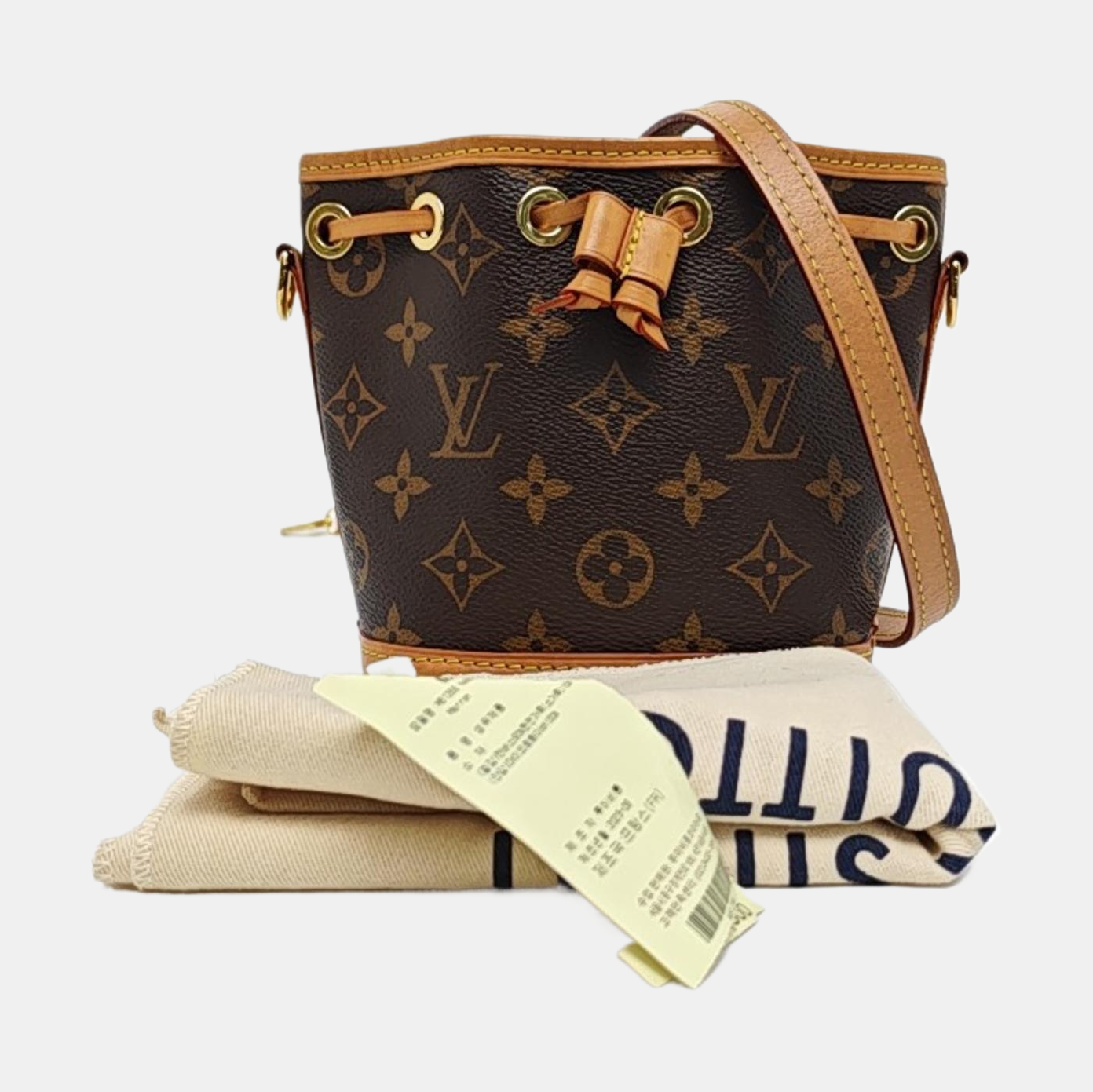 NOÉ Nano Monogram Coated Canvas Brown