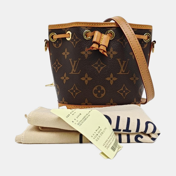 NOÉ Nano Monogram Coated Canvas Brown
