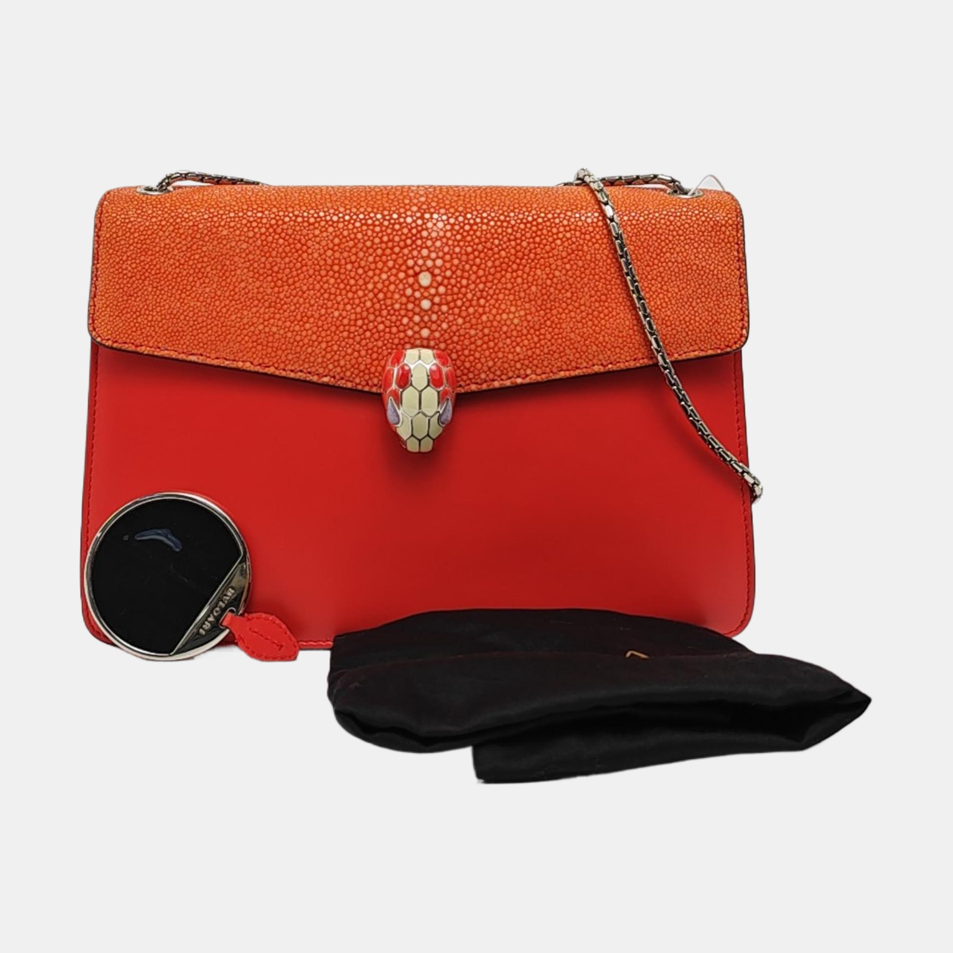 SERPENTI FOREVER Medium Calfskin Red