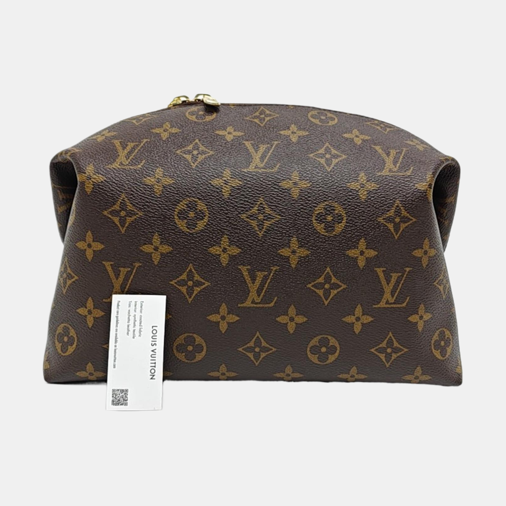 COSMETIC GM Monogram Coated Canvas Brown