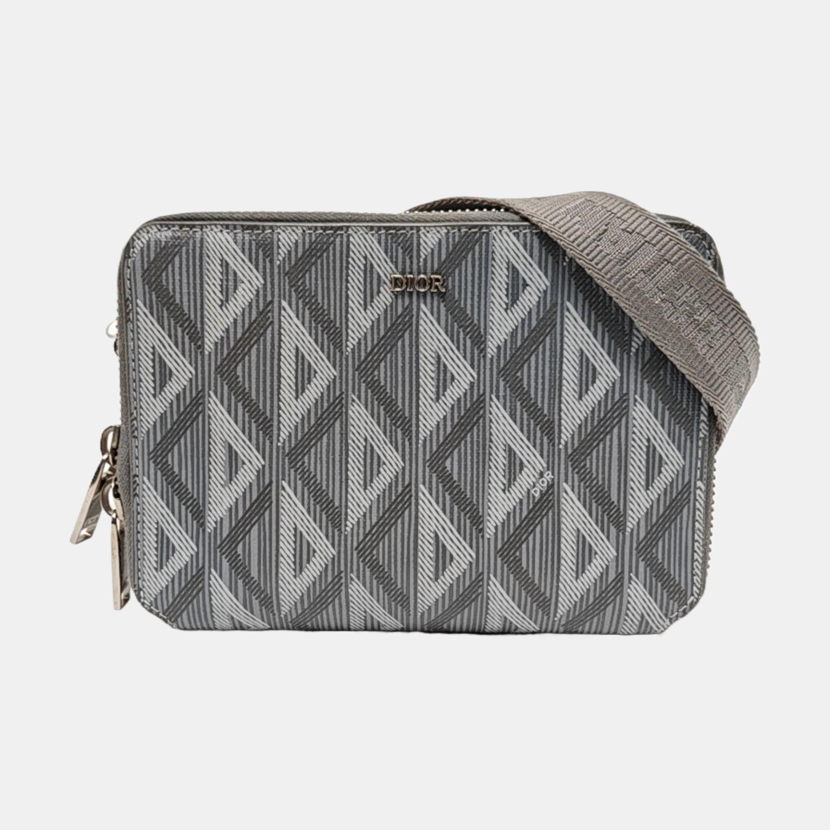 Coated Canvas Shoulder Bag Gray