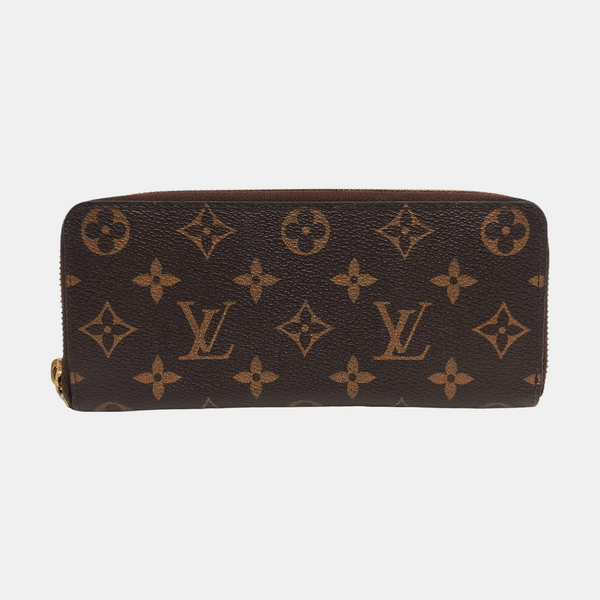 CLÉMENCE Monogram Coated Canvas Brown Wallet