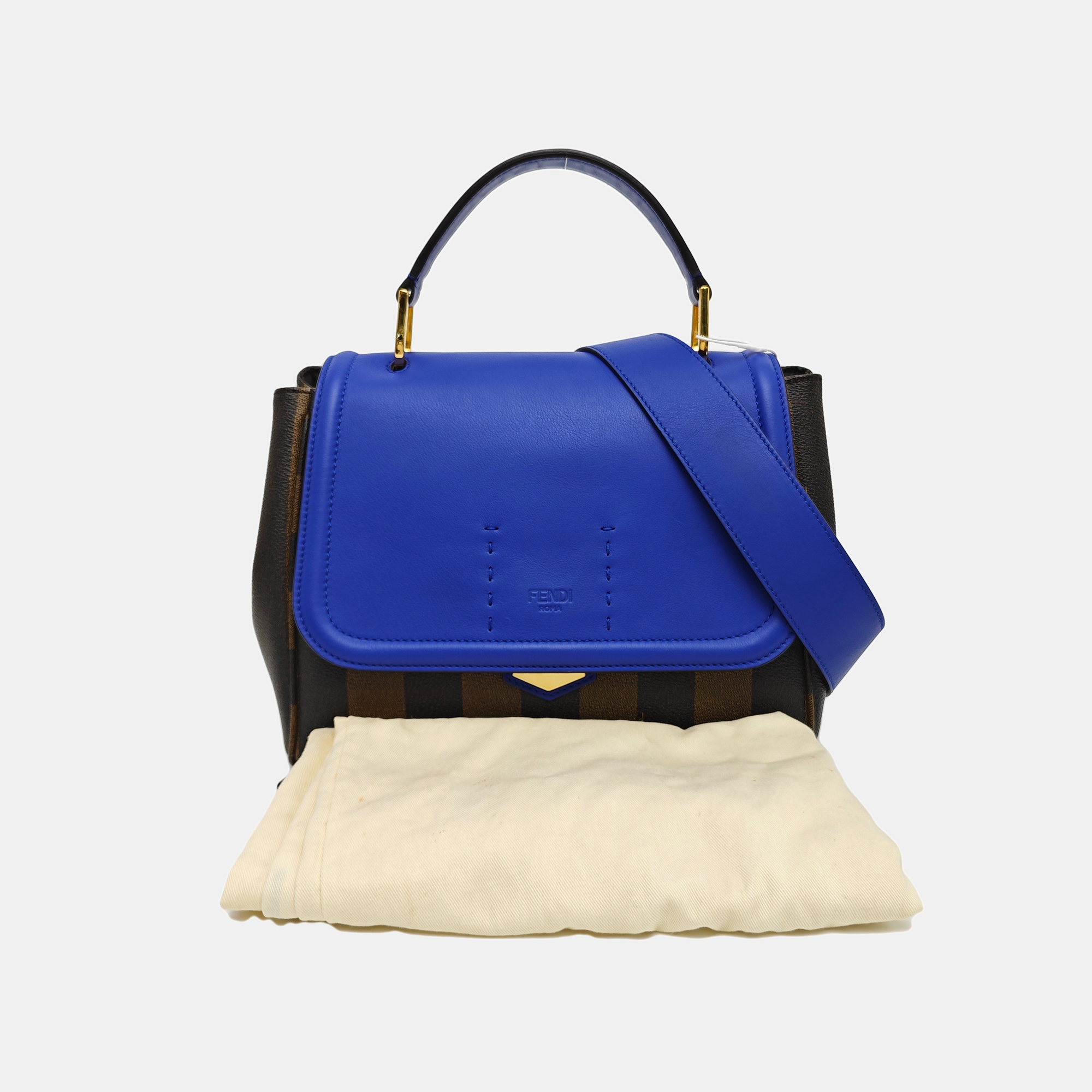 Calfskin Shoulder Bag Blue