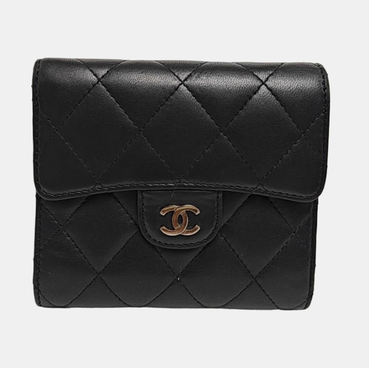 CLASSIC FLAP Small Quilted Lambskin Black Wallet