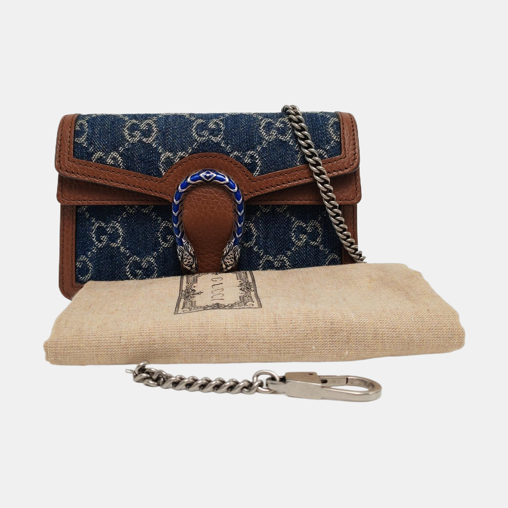Dionysus Super Mini Monogram Denim Blue