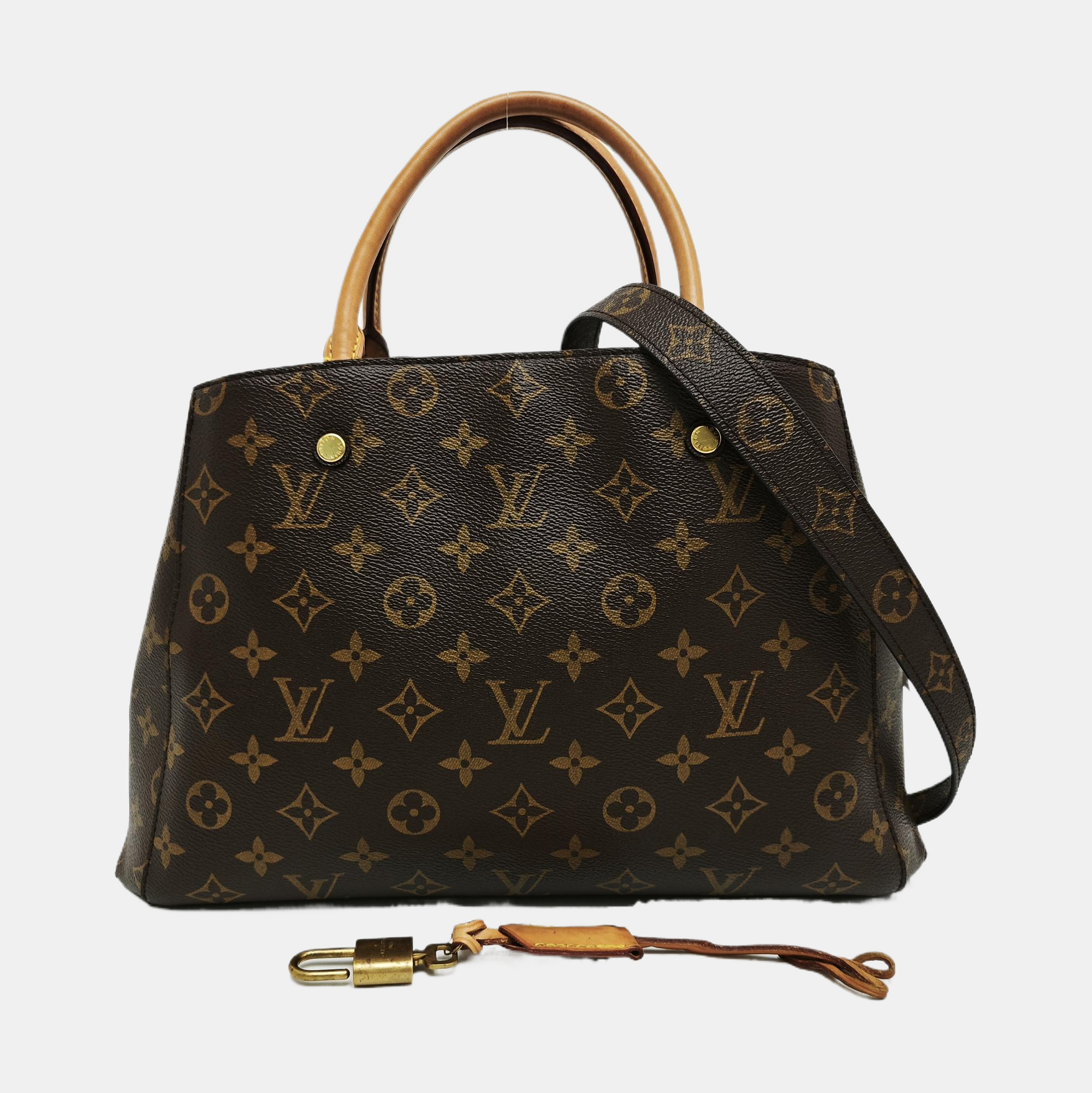 MONTAIGNE Monogram Coated Canvas Brown
