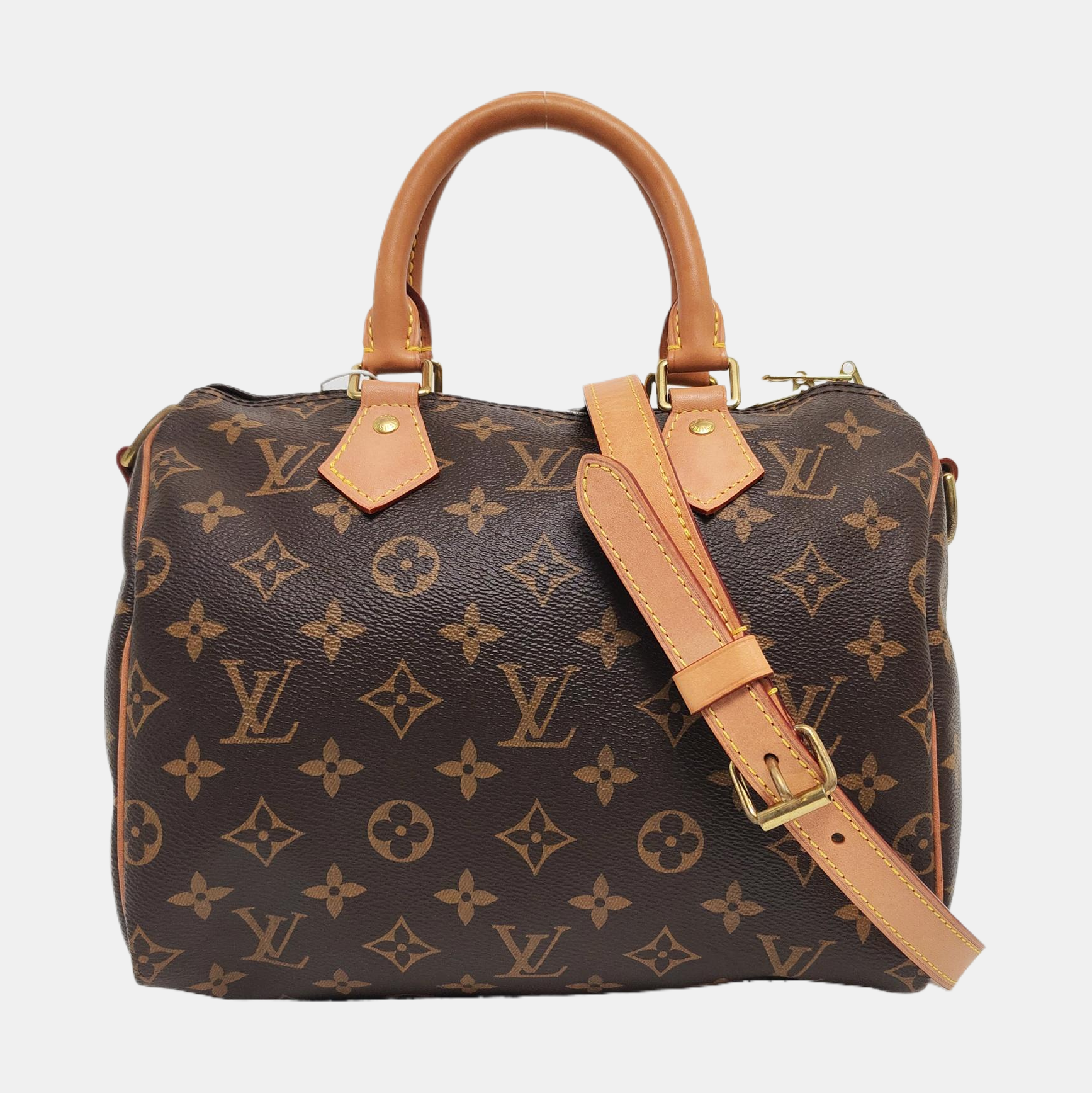 SPEEDY 25 Monogram Coated Canvas Brown