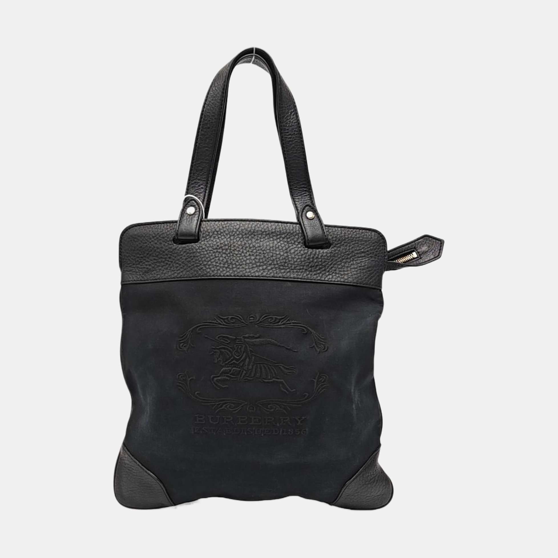 Canvas Top Handle Bag Black
