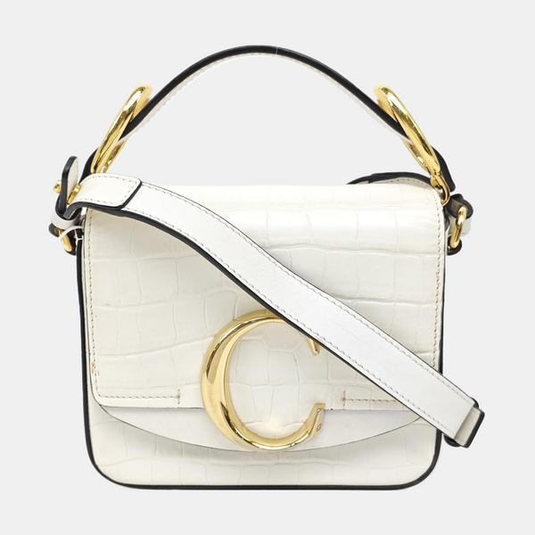 Chloé C Mini Calfskin White
