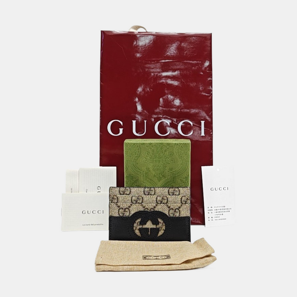 Monogram Coated Canvas Card Holder Black