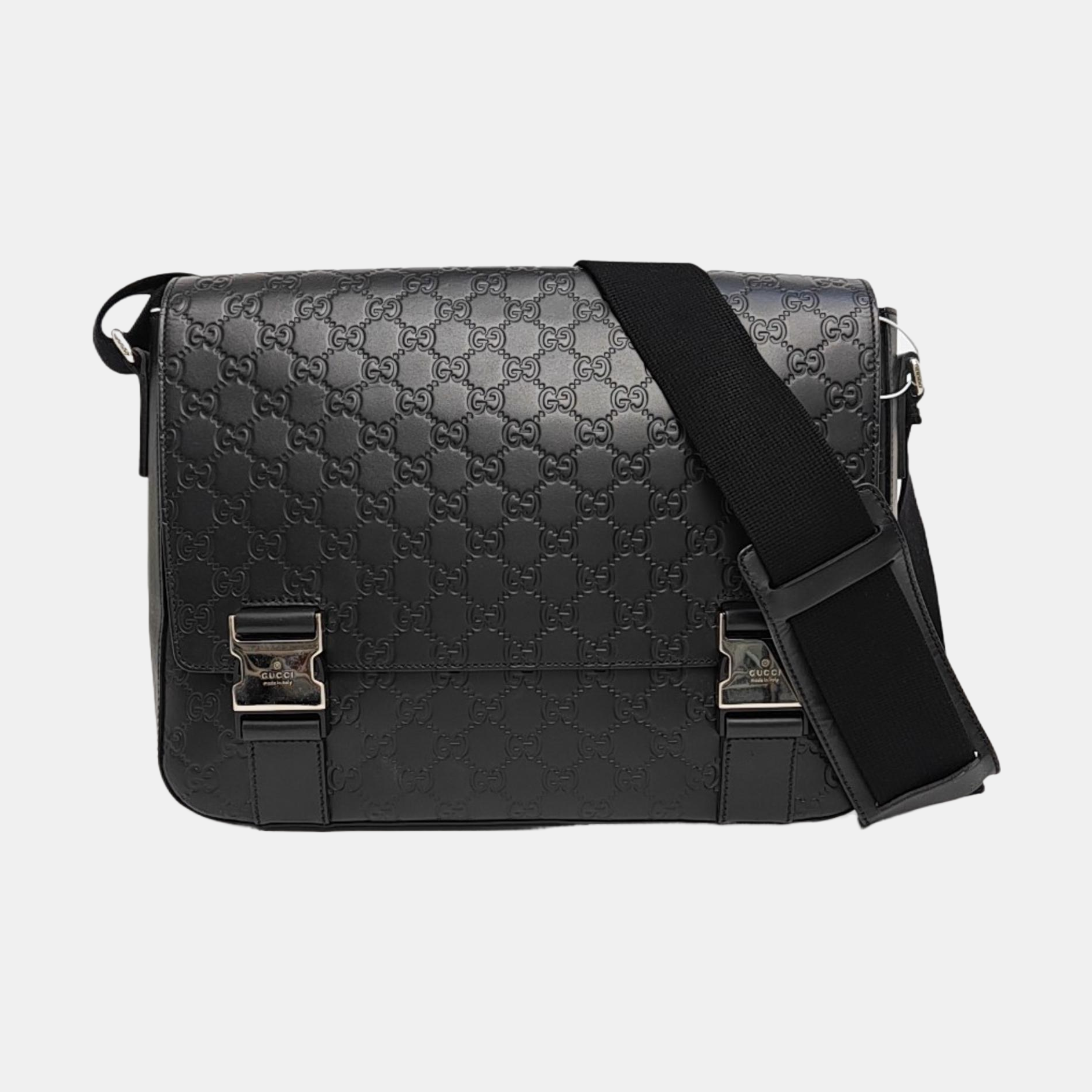 Ligne Shima Monogram Calfskin Black