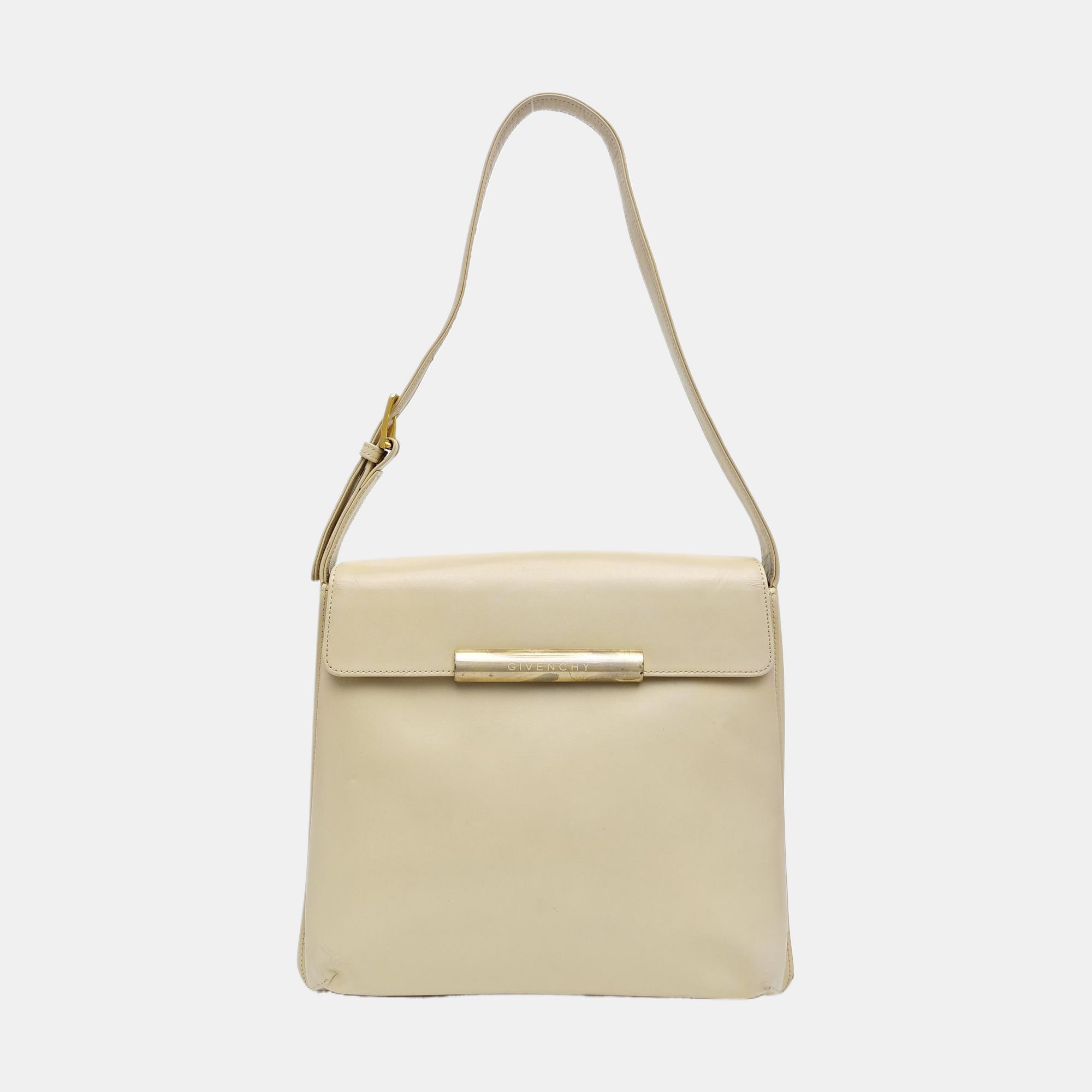 Calfskin Top Handle Bag Beige