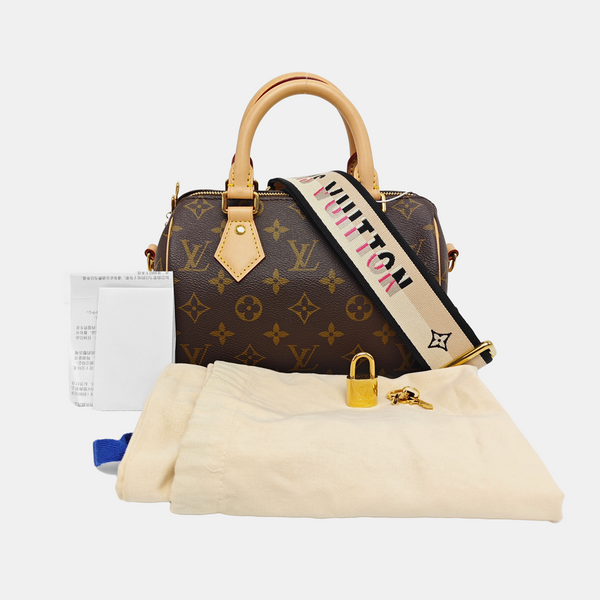 SPEEDY 20 Monogram Coated Canvas Brown