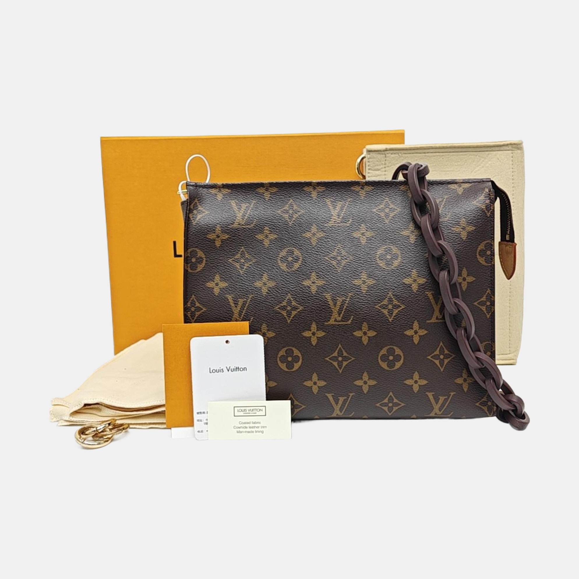 TOILET POCKET Monogram Coated Canvas Brown