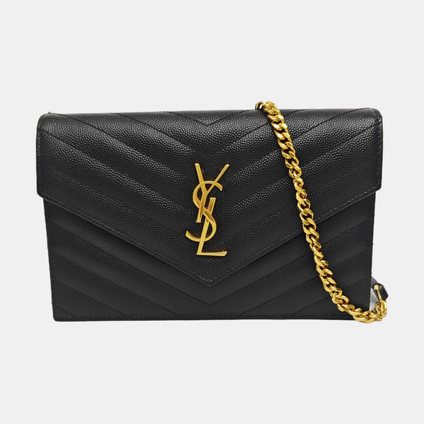 MONOGRAM WOC Chevron Calfskin Black