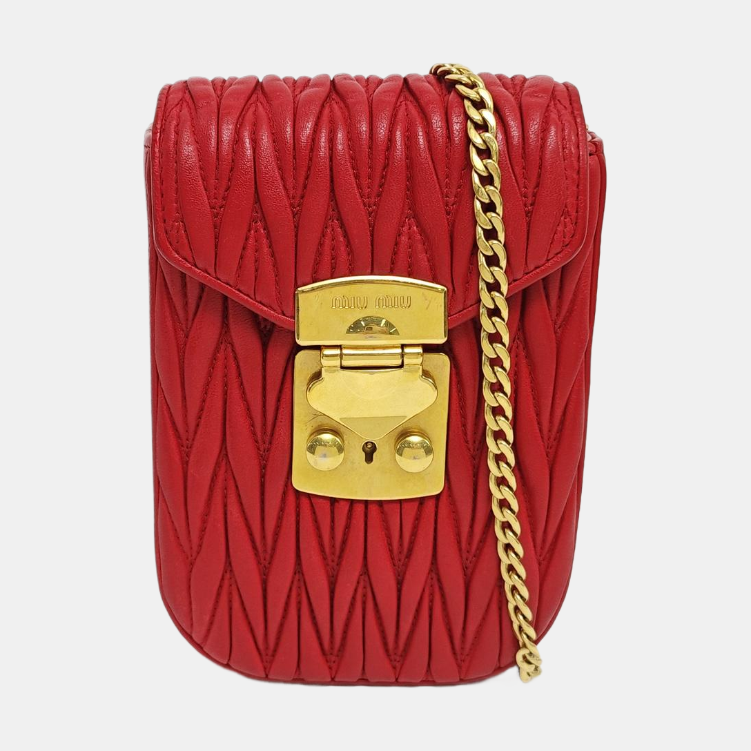 Matelassé Lambskin Red