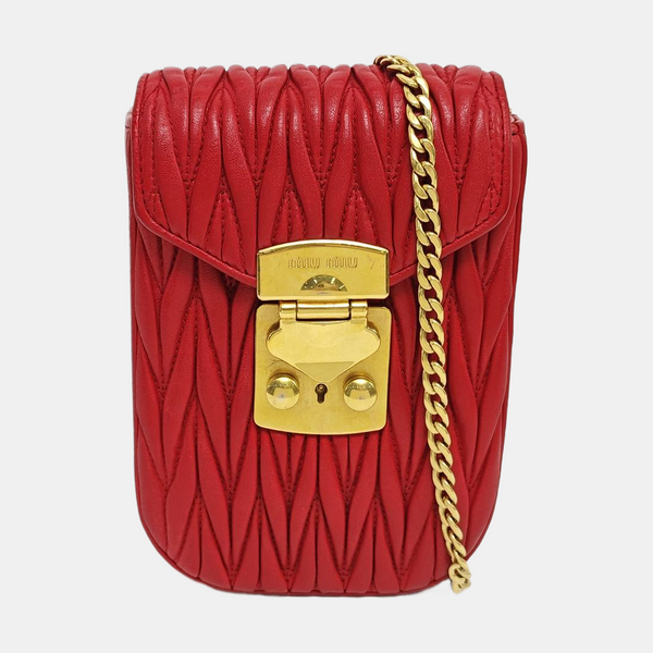 Matelassé Lambskin Red