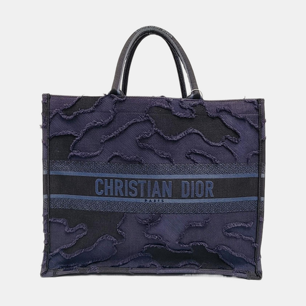Authenticated pre-owned  Book Tote Large Canvas Blue - Tote Bag at Looply