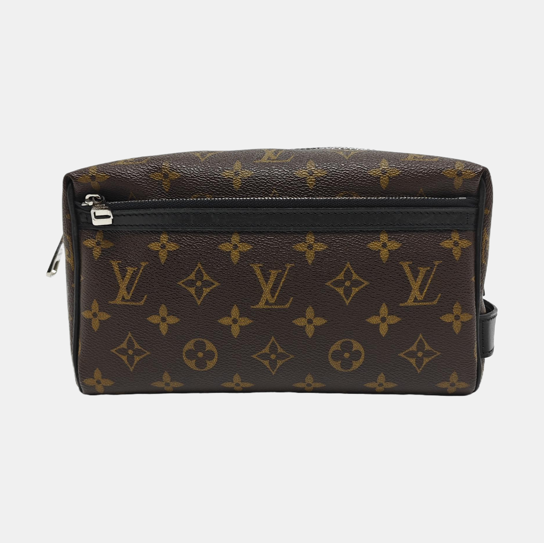 Monogram Coated Canvas Clutch Brown