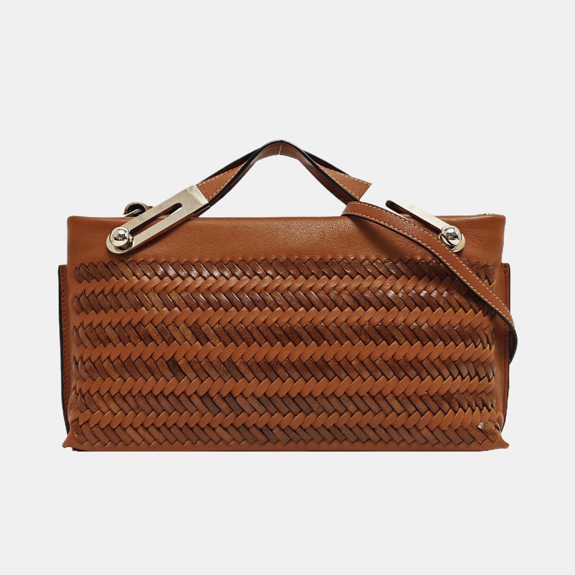 Calfskin Shoulder Bag Brown