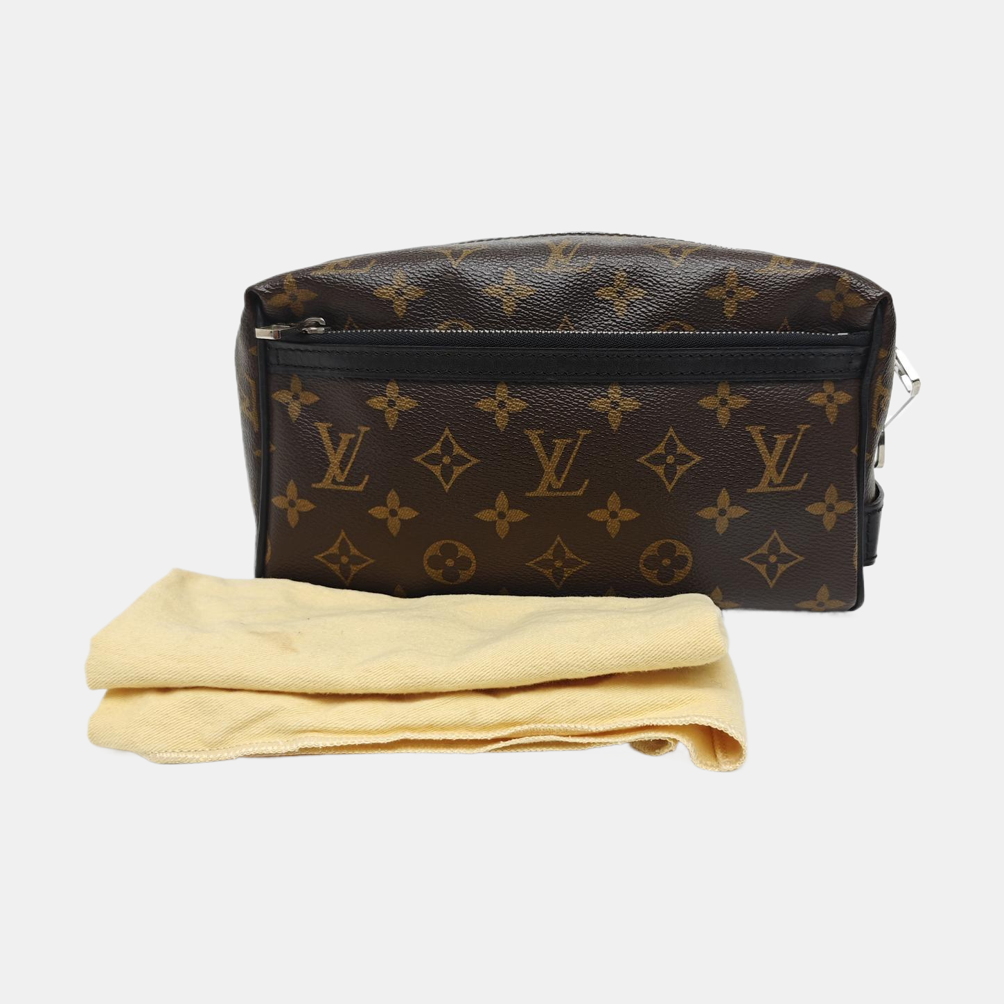 Monogram Coated Canvas Clutch Brown