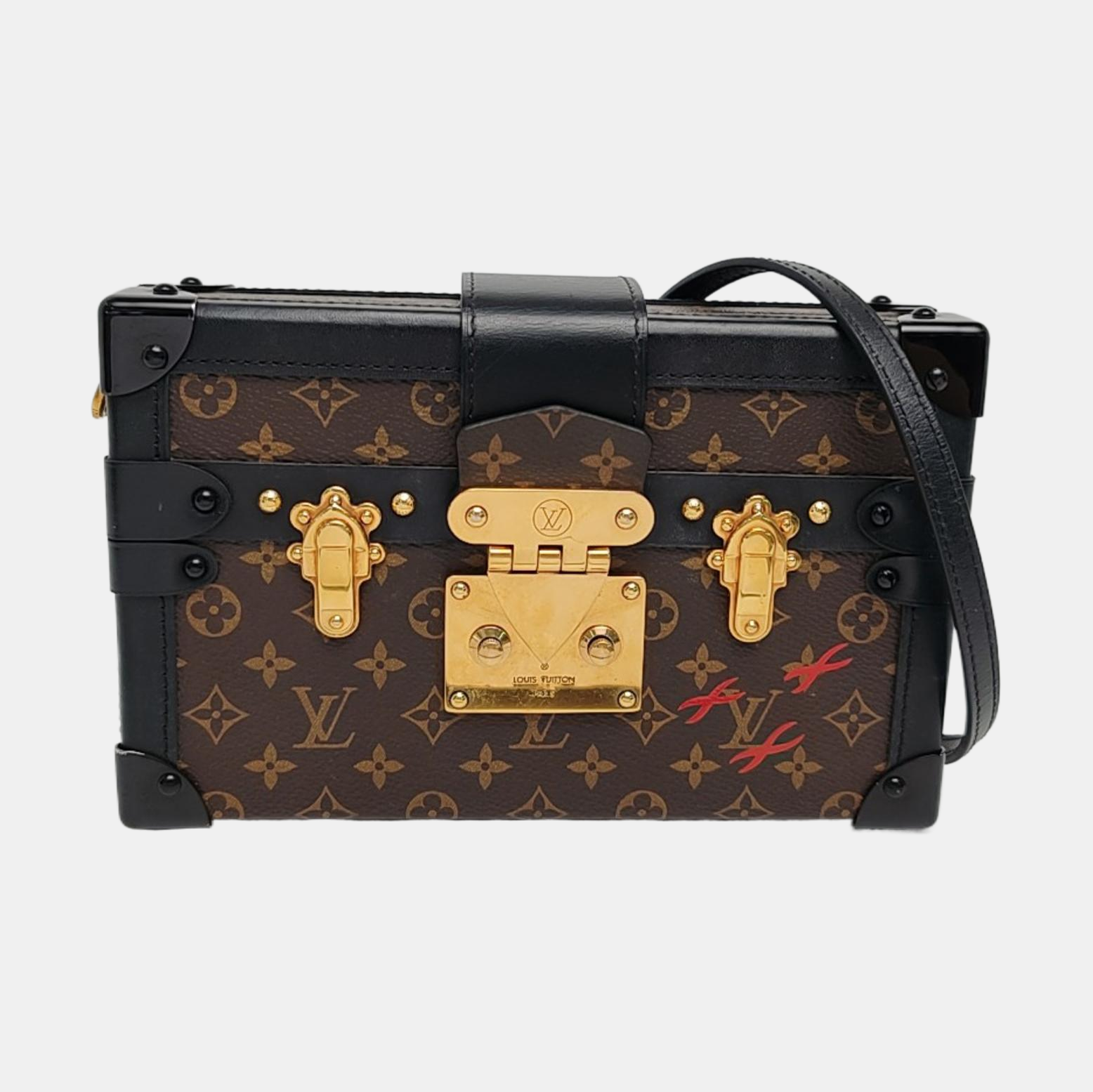 PETITE MALLE Monogram Coated Canvas Brown