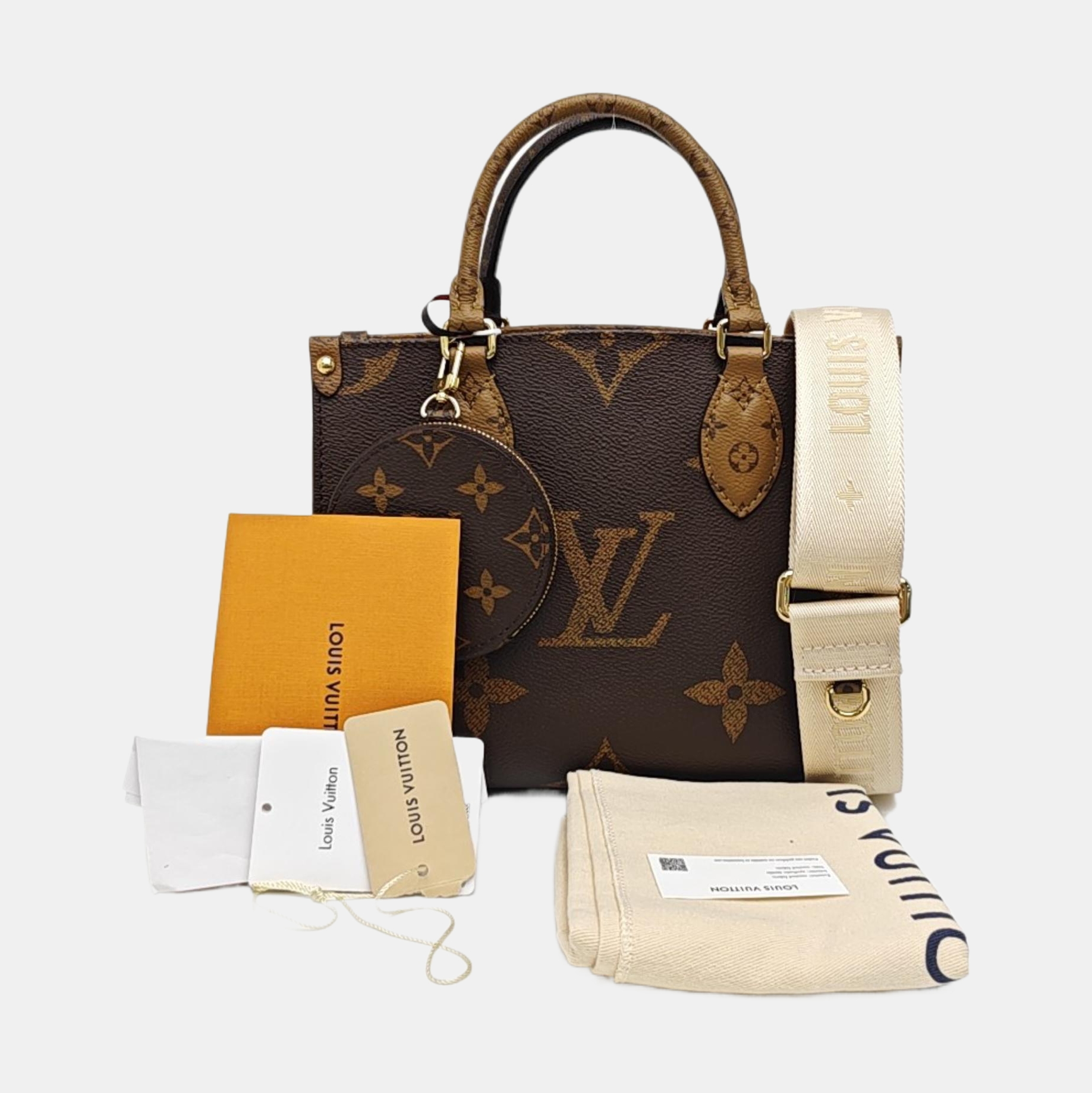 ONTHEGO PM Monogram Coated Canvas Brown