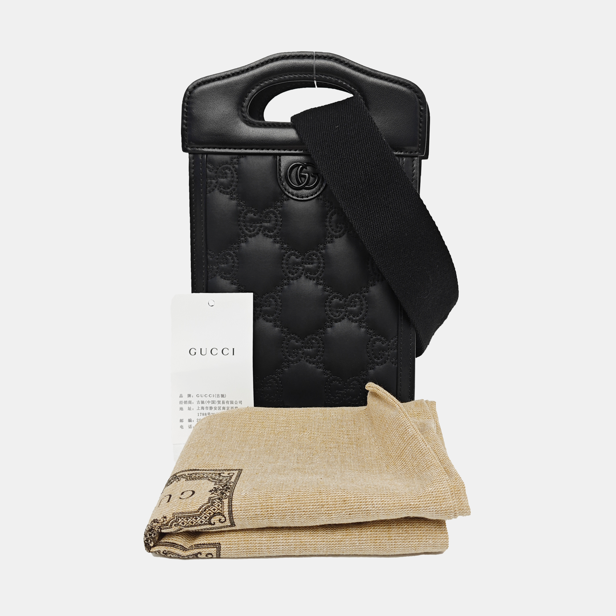 Quilted Calfskin Shoulder Bag Black