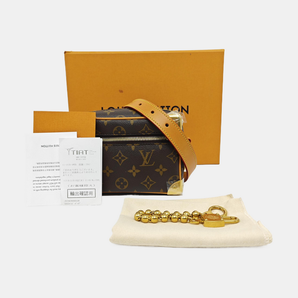 SOFT TRUNK Mini Monogram Coated Canvas Brown