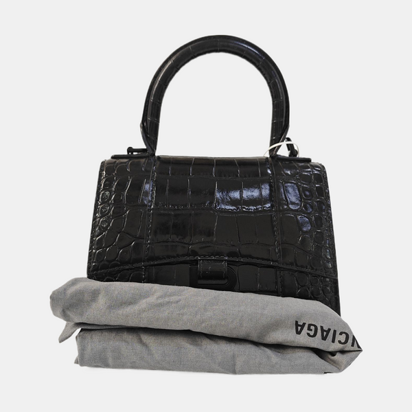 Hourglass Small Calfskin Black