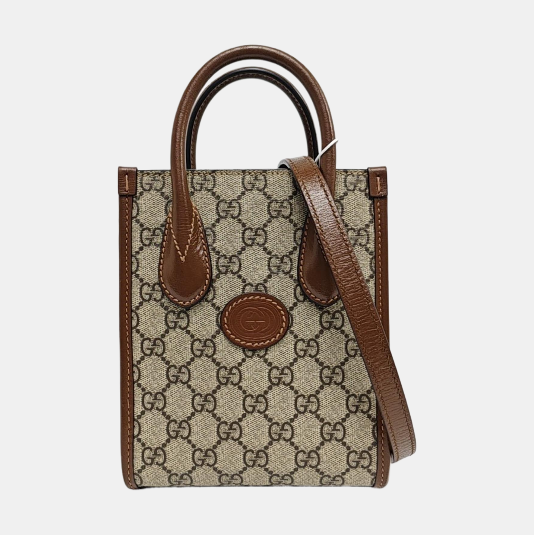 Retro Mini Monogram Coated Canvas Beige