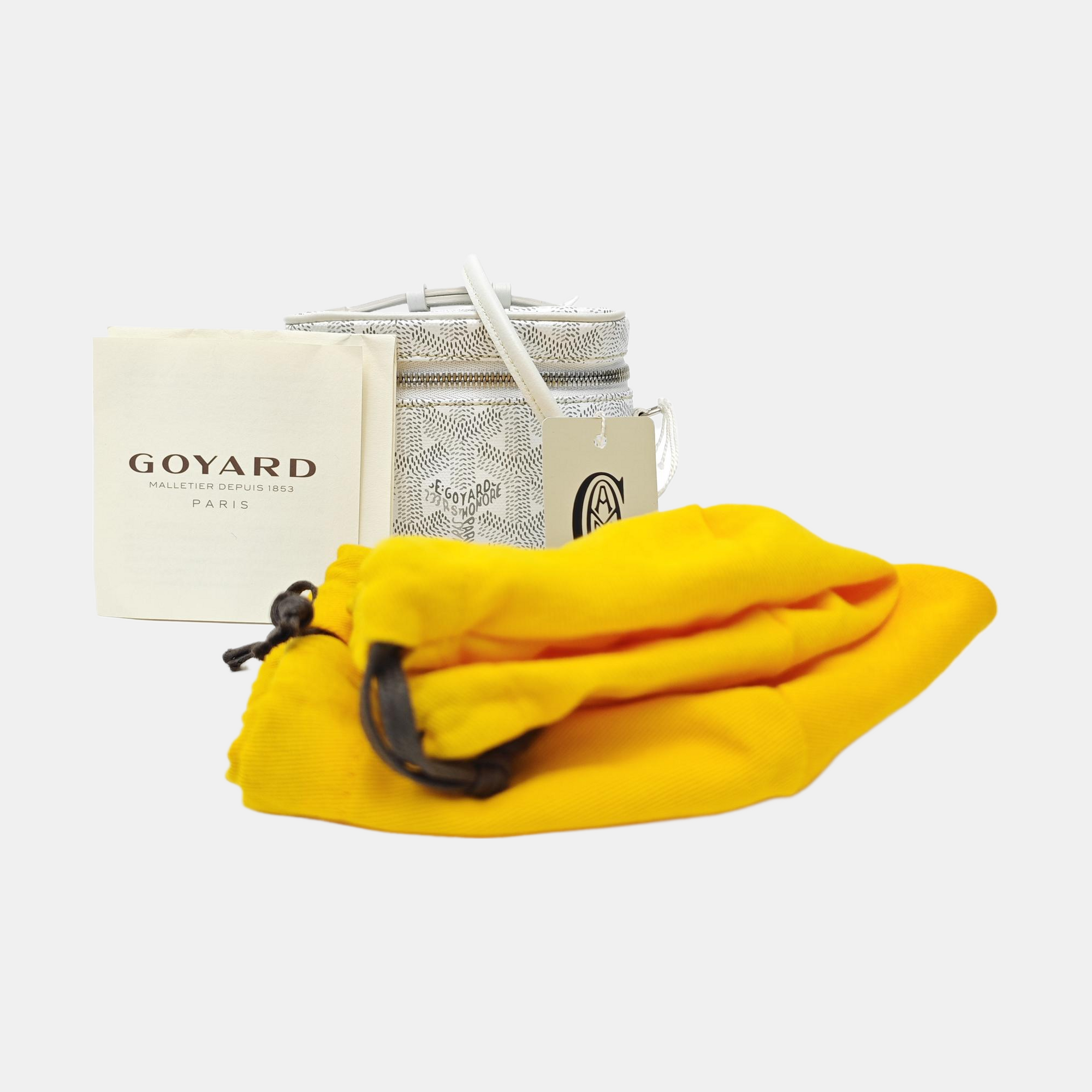 Coated Canvas Shoulder Bag Mini White