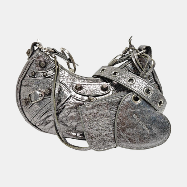 Le Cagole Mini Lambskin Silver